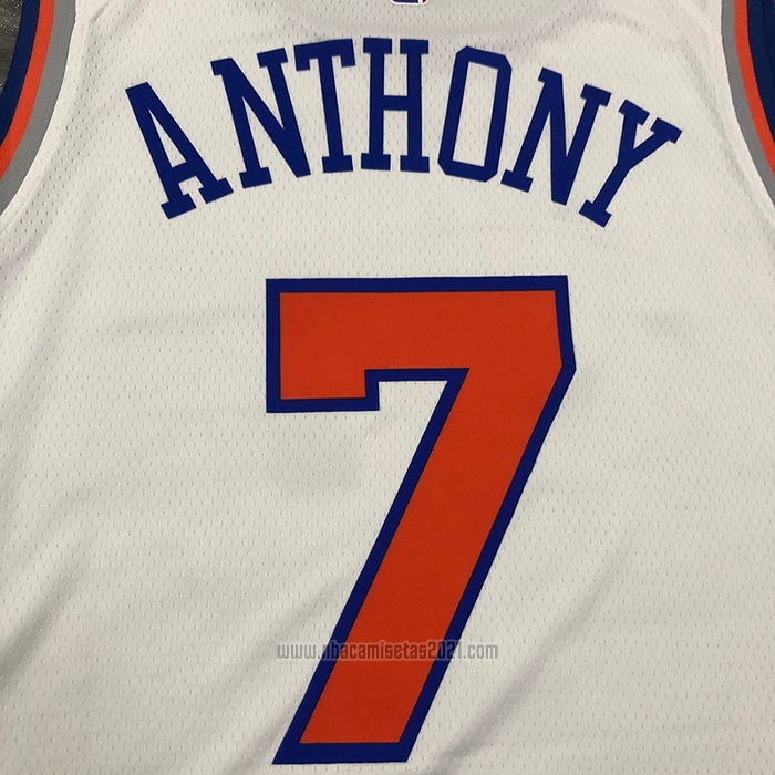 Camiseta New York Knicks Carmelo Anthony #7 Association Blanco